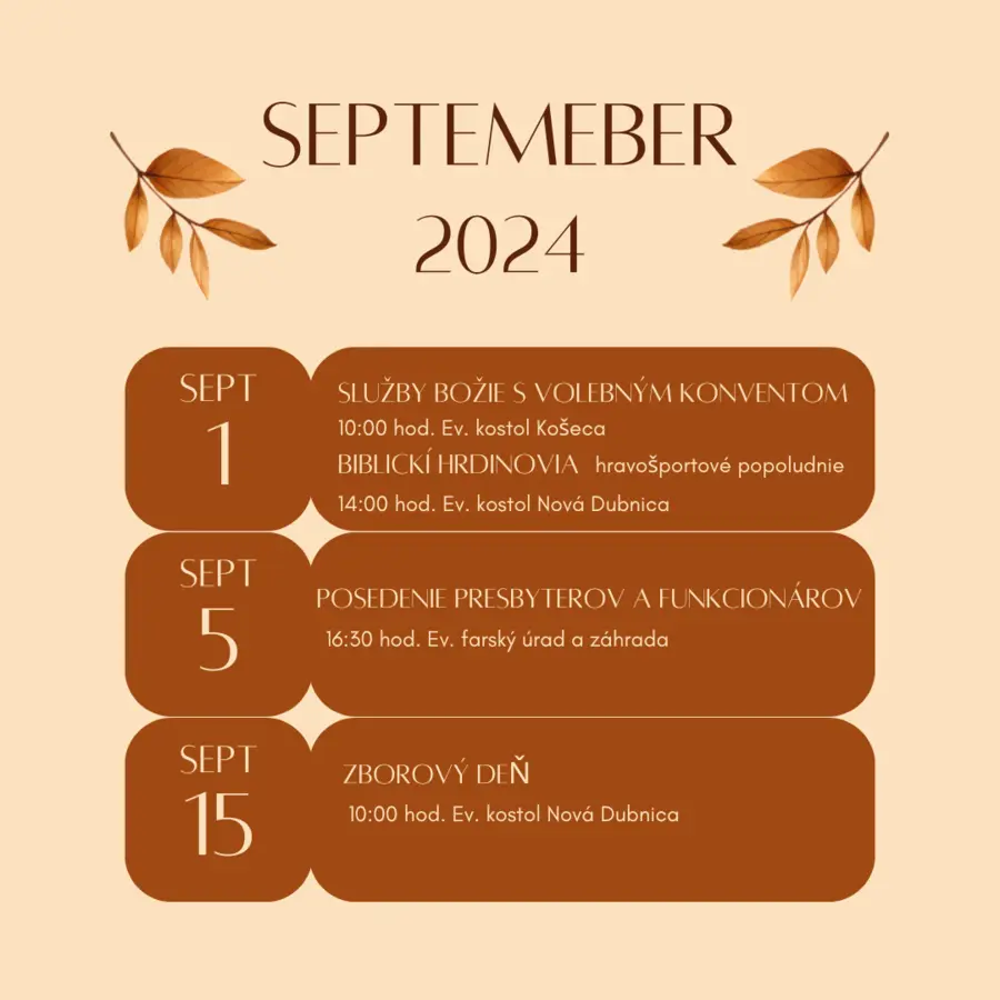 Podujatia - september/2024