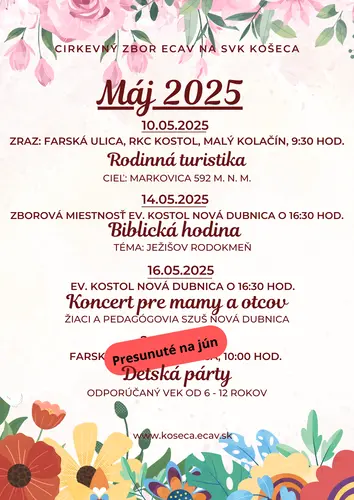Aktivity Máj 2025