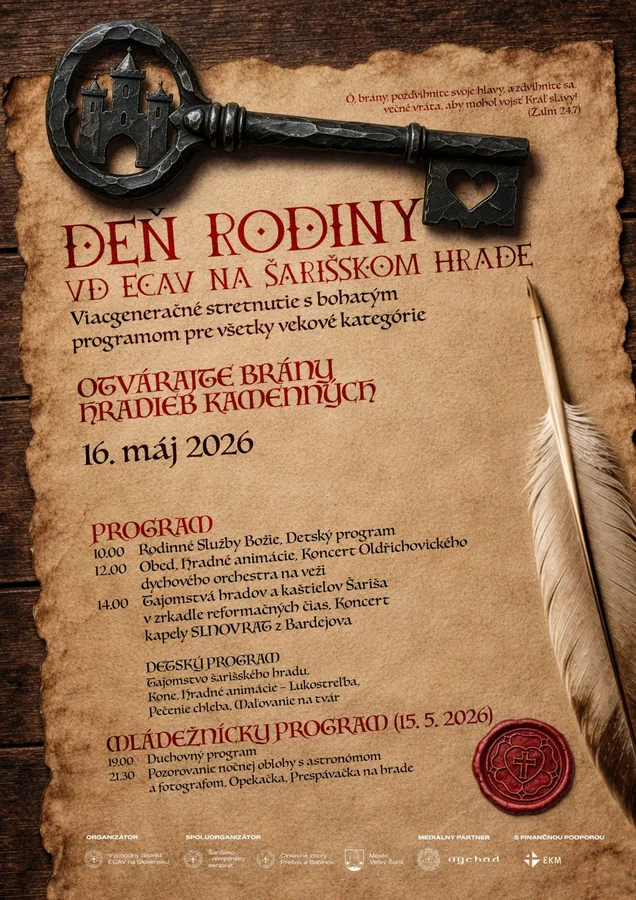 Deň rodiny ECAV na Šarišskom hrade 2026